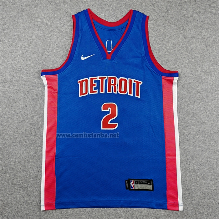 Camiseta Nino Detroit Pistons Cade Cunningham NO 2 Icon 2025-26 Azul